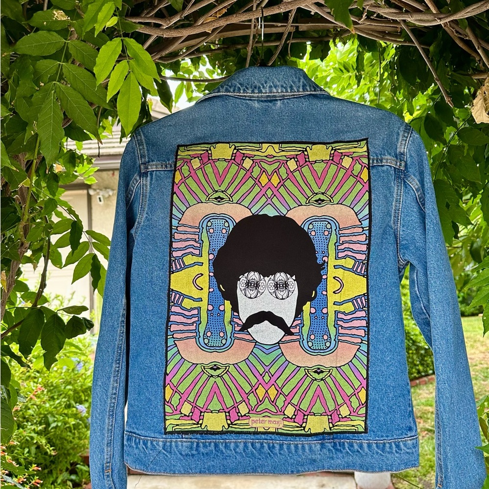 Hudson enhanced "Peter Max" Jean Jacket Unisex "For The Artist in You" -Medium